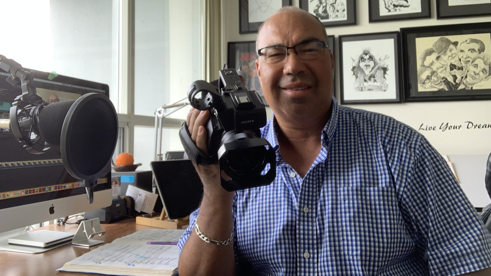 Bruce Outridge with camera